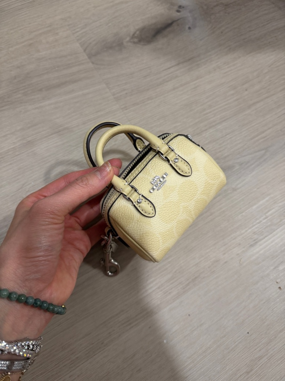 Coach Yellow Mini Rowan Keychain Charm
